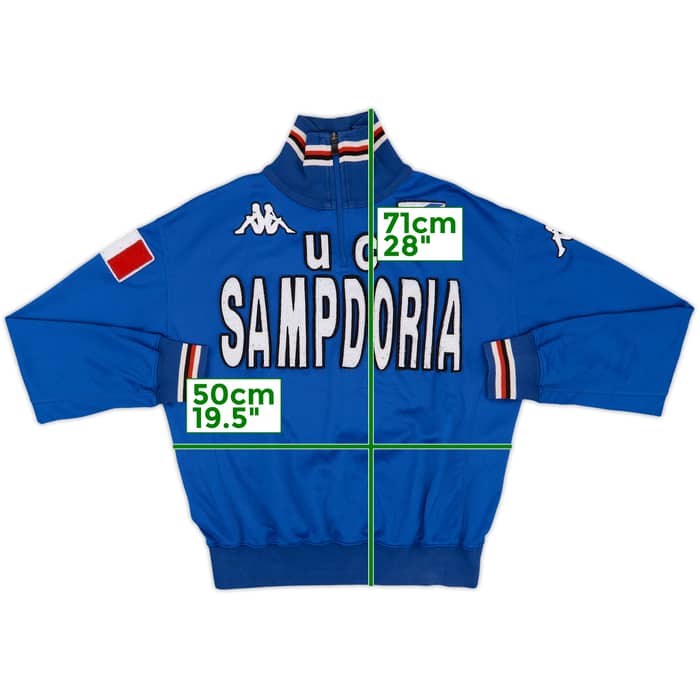 2005-06 Sampdoria Asics 1/4 Zip Drill Top - 8/10 - (L)