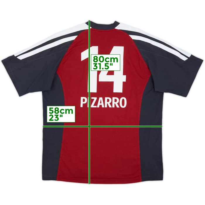 2002-03 Bayern Munich adidas Cotton Tee Pizarro #14 - 9/10 - (XL)