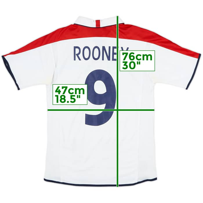 2003-05 England Home Shirt Rooney #9 - 6/10 - (S)