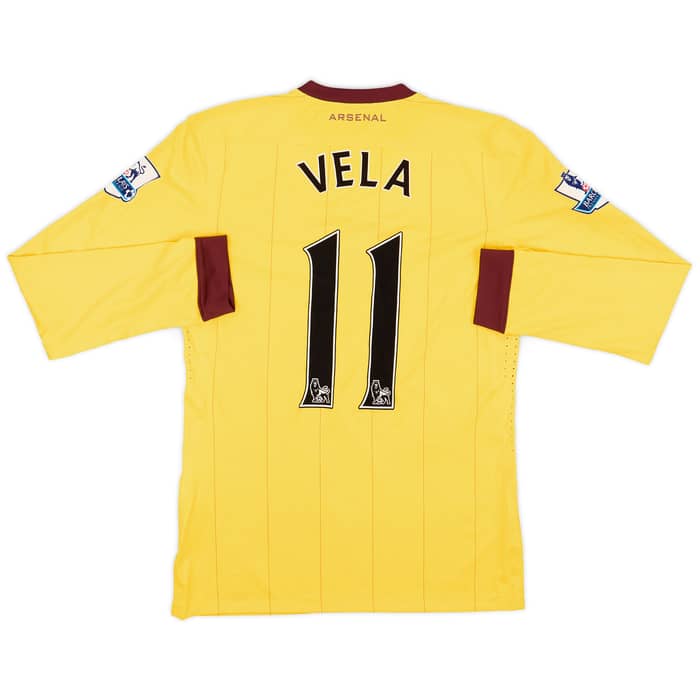 2010-11 Arsenal Match Issue Away L/S Shirt Vela #11