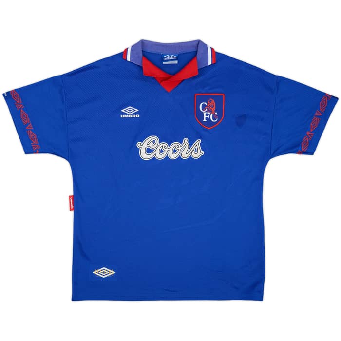 1994-95 Chelsea Home Shirt Hoddle #20 - 8/10 - (XL)
