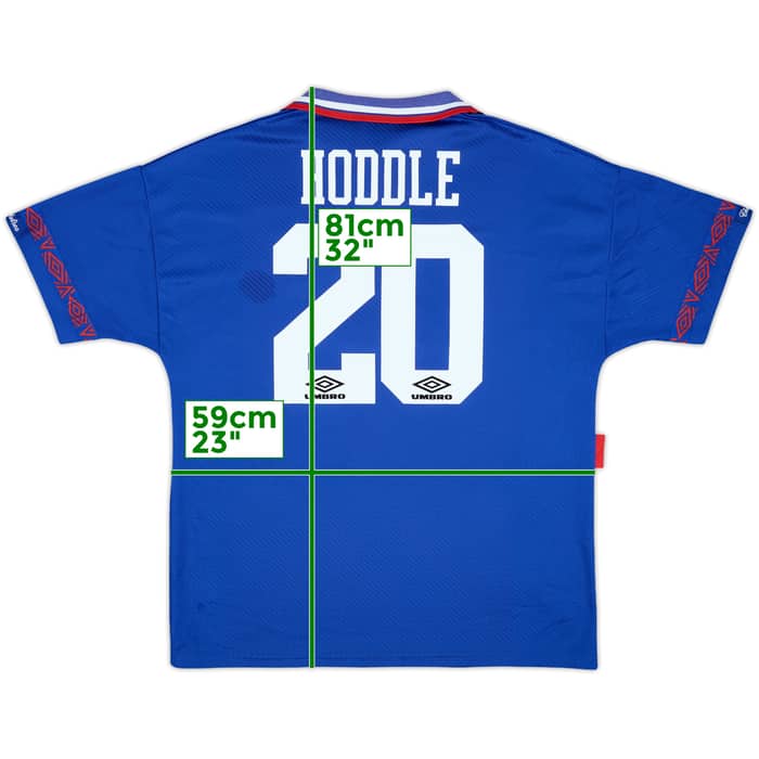 1994-95 Chelsea Home Shirt Hoddle #20 - 8/10 - (XL)