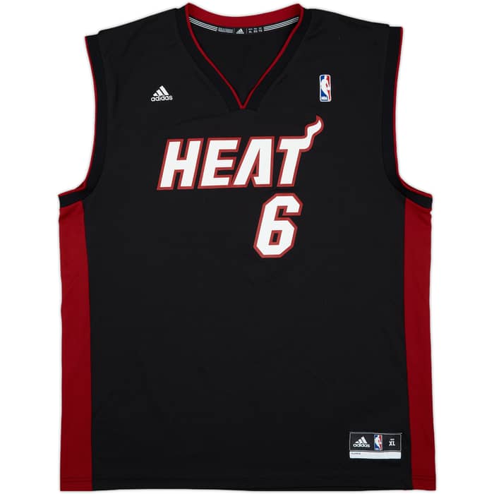 2010-12 Miami Heat James #6 adidas Away Jersey - 9/10 - (XL)
