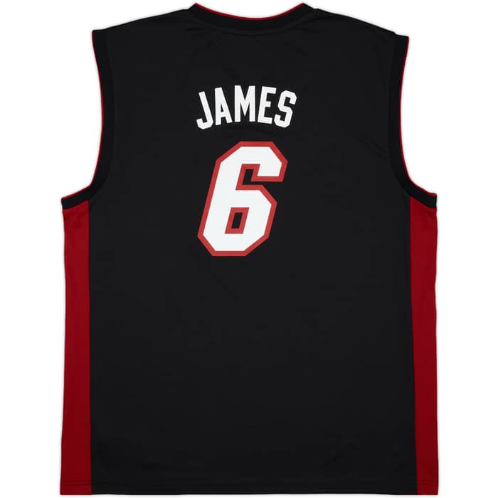 2010-12 Miami Heat James #6 adidas Away Jersey - 9/10 - (XL)
