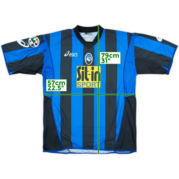 2005-06 Atalanta Match Issue Signed Home Shirt Zampagna #29