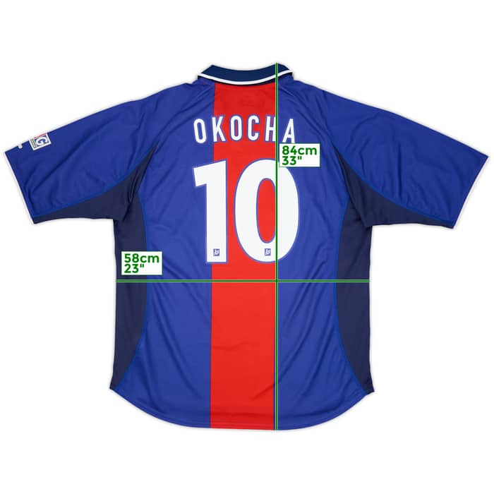 2000-01 Paris Saint-Germain Home Shirt Okocha #10 - 8/10 - (XL)