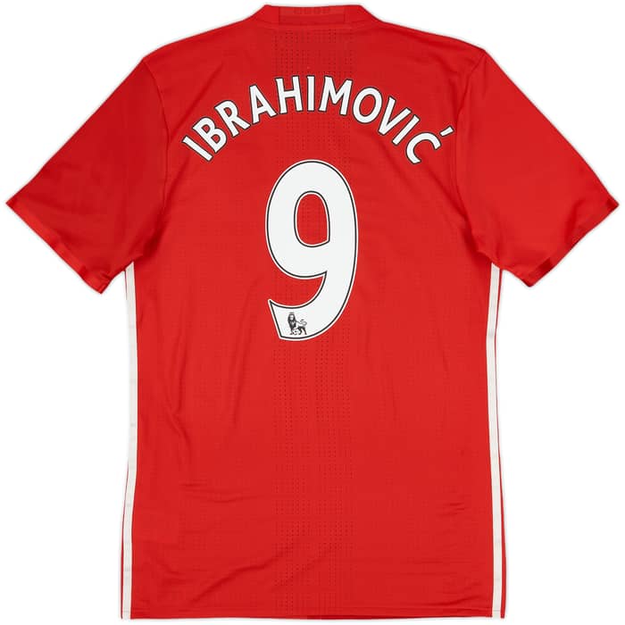 2016-17 Manchester United Authentic Home Shirt Ibrahimovic #9 - 7/10 - (M)