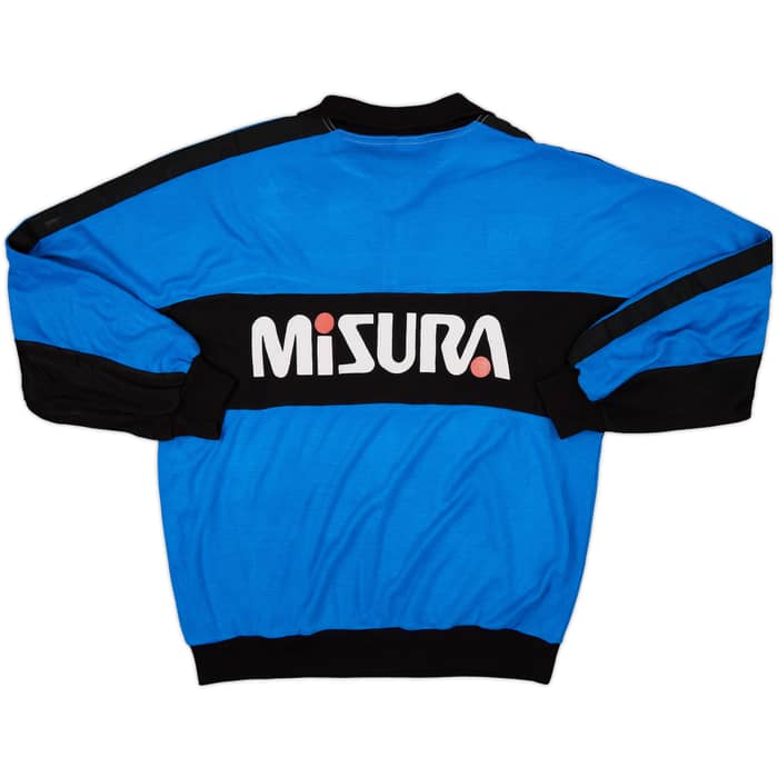 1990-91 Inter Milan Uhlsport 1/4 Zip Sweat Top - 8/10 - (M)