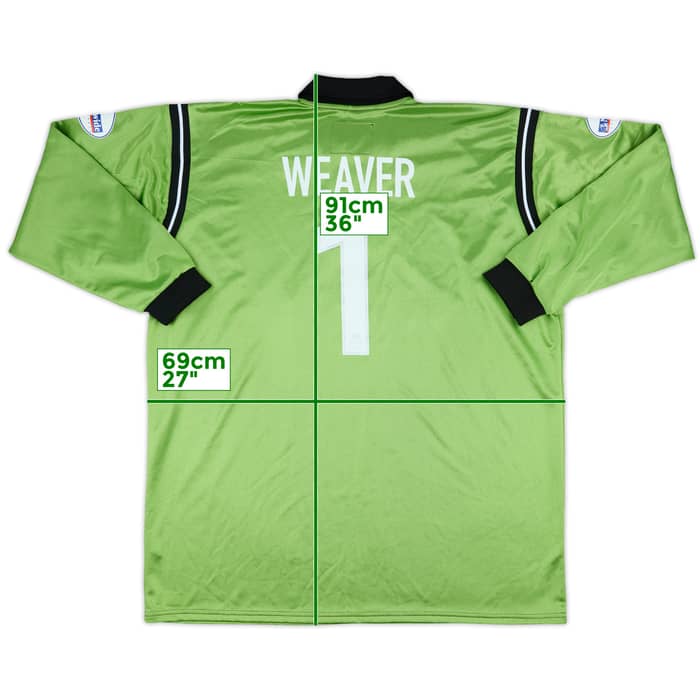 2001-02 Manchester City Match Issue GK Shirt Weaver #1