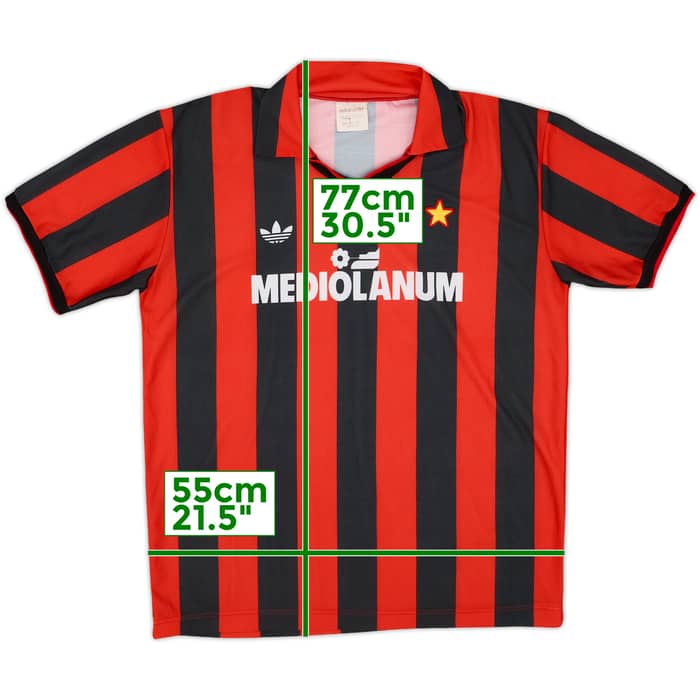 1990-91 AC Milan Home Shirt - 9/10 - (L)