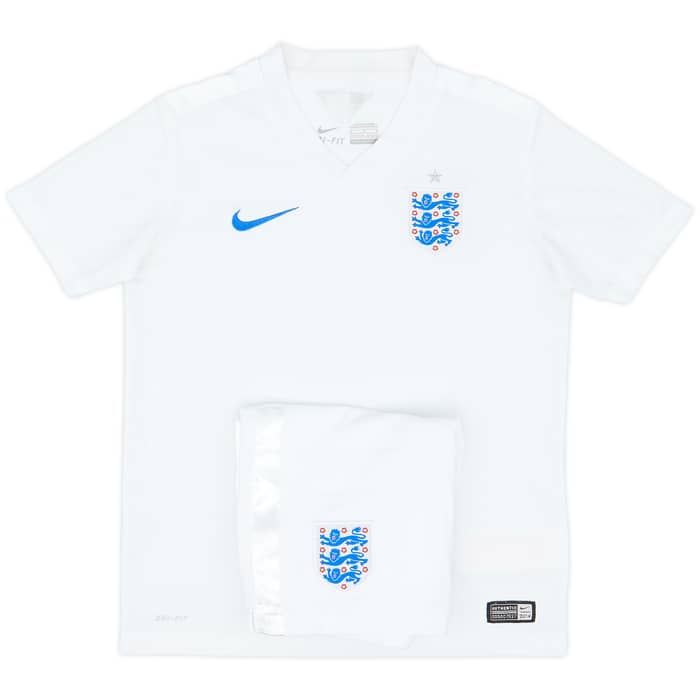 Camiseta de local de Inglaterra 2014-15 y Pantalones cortos - 7/10 - (M. Niños)
