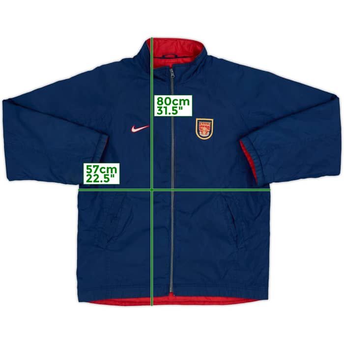 1998-99 Arsenal Nike Reversible Padded Bench Coat - 6/10 - (XL.Boys)