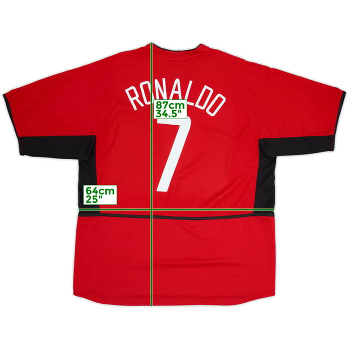 2002-04 Manchester United Home Shirt Ronaldo #7 - 6/10 - (XXL)