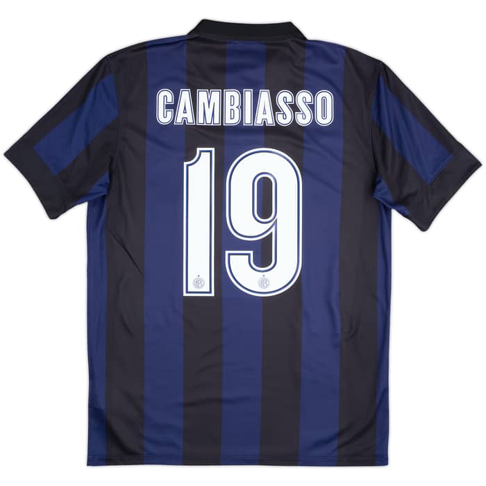 2013-14 Inter Milan Maillot Domicile Cambiasso #19 - 10/10 - (M)