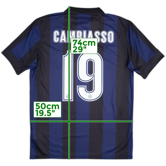 2013-14 Inter Milan Maillot Domicile Cambiasso #19 - 10/10 - (M)