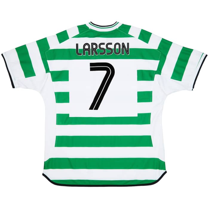 2001-03 Celtic Home Shirt Larsson #7 - 8/10 - (XXL)