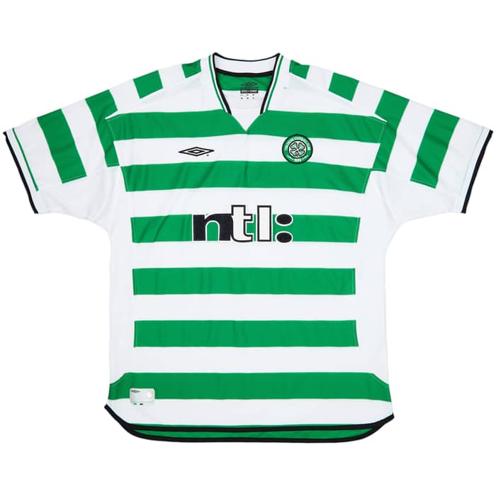 2001-03 Celtic Home Shirt Larsson #7 - 8/10 - (XXL)