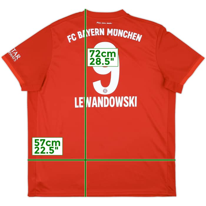 2019-20 Bayern Munich Home Shirt Lewandowski #9 - 7/10 - (XXL)