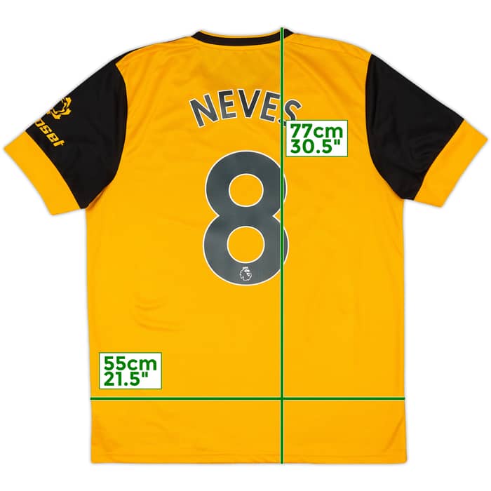 2020-21 Wolves Home Shirt Neves #8 - 7/10 - (L)