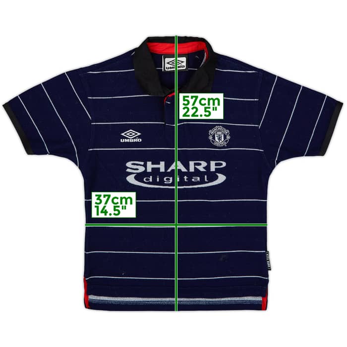 1999-00 Manchester United Away Shirt - 8/10 - (S.Boys)