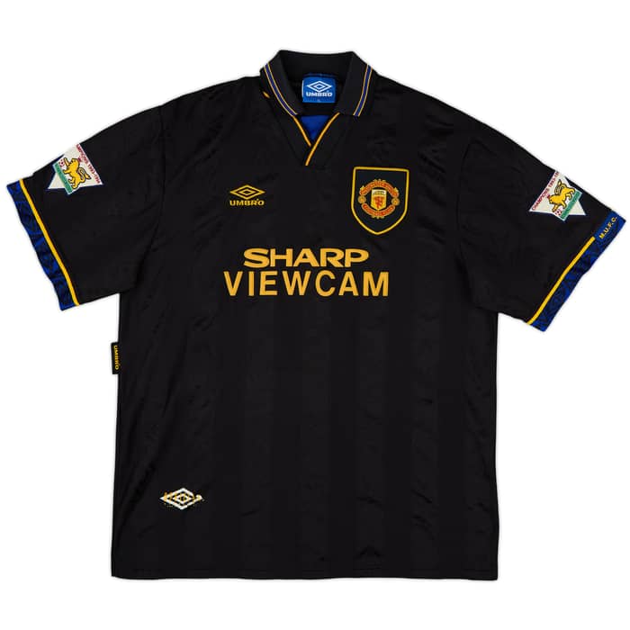 1993-95 Manchester United Away Shirt Cantona #7 - 9/10 - (XL)