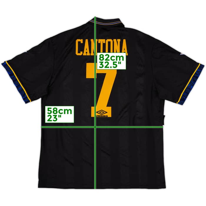 1993-95 Manchester United Away Shirt Cantona #7 - 9/10 - (XL)