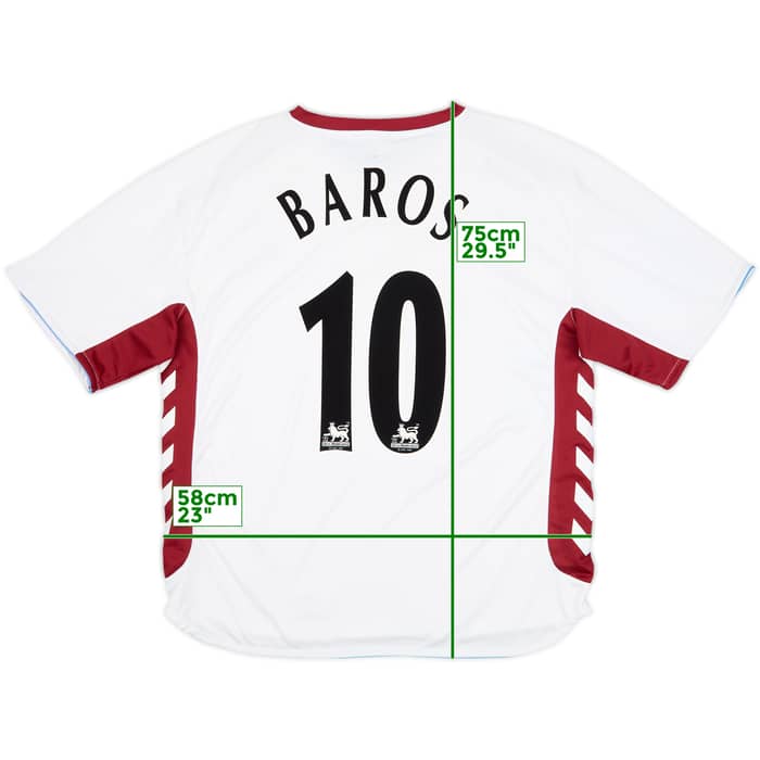 2006-07 Aston Villa Away Shirt Baros #10 - 7/10 - (XL)