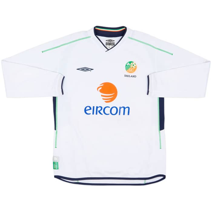 2002-03 Ireland Away L/S Shirt Keane #6 - 7/10 - (M)