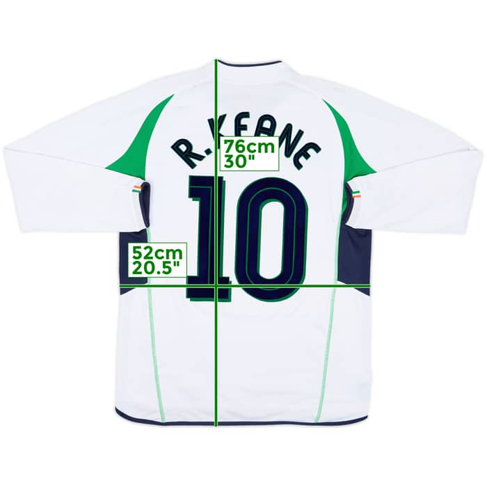 2002-03 Ireland Away L/S Shirt Keane #6 - 7/10 - (M)