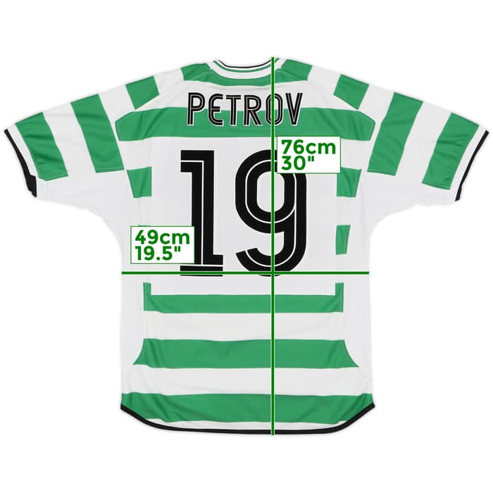 2001-03 Celtic Home Shirt Petrov #19 - 8/10 - (M)