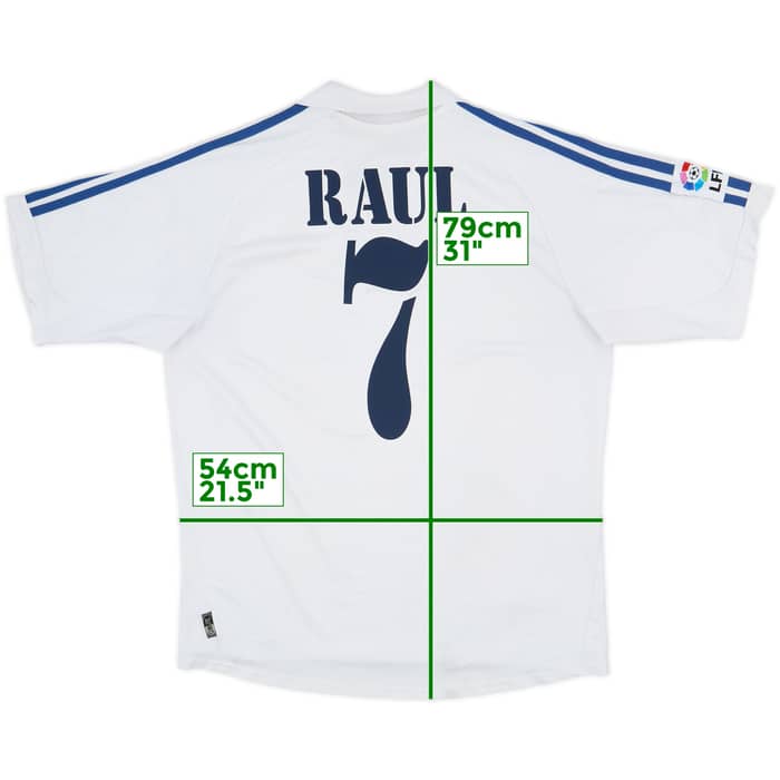 2001 Real Madrid Home Shirt Raul #7 - 5/10 - (L)