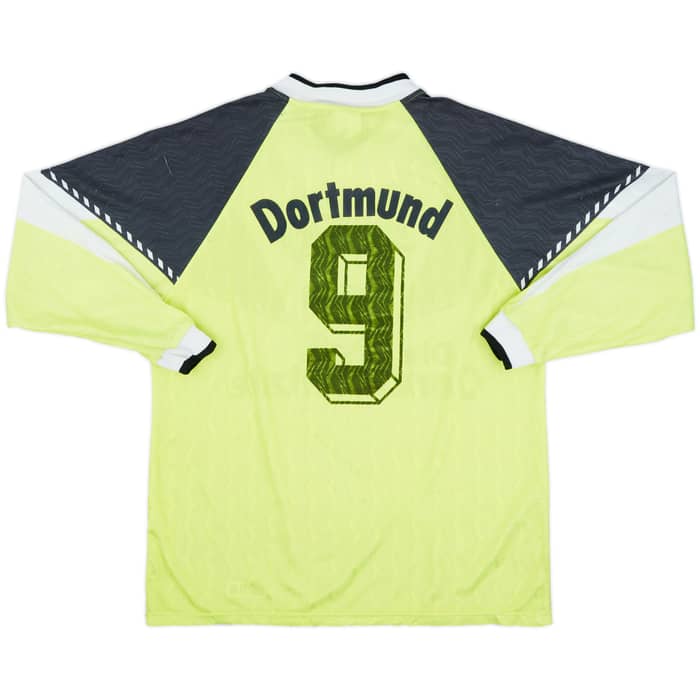 1990-91 Borussia Dortmund Home L/S Shirt #9 - 6/10 - (L)