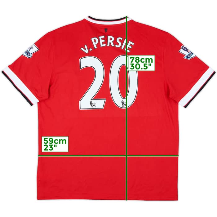 2014-15 Manchester United Home Shirt v. Persie #20 - 8/10 - (XL)