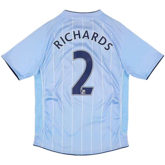 2007-08 Manchester City Home Shirt Richards #2 - 8/10 - (M)