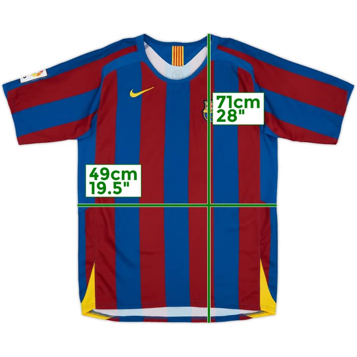 2005-06 Barcelona Home Shirt - 8/10 - (L.Boys)