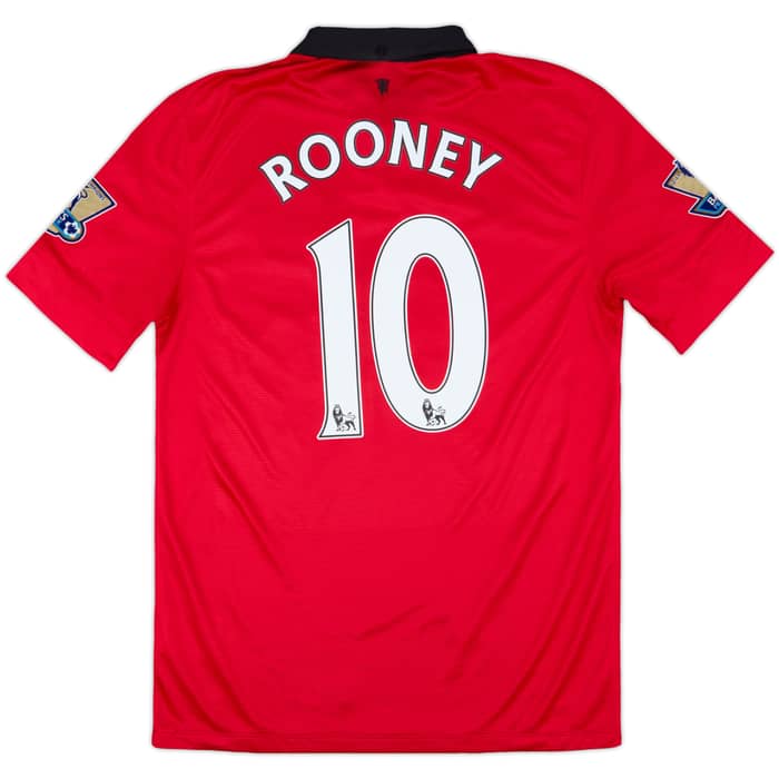 2013-14 Manchester United Home Shirt Rooney #10 - 8/10 - (M)