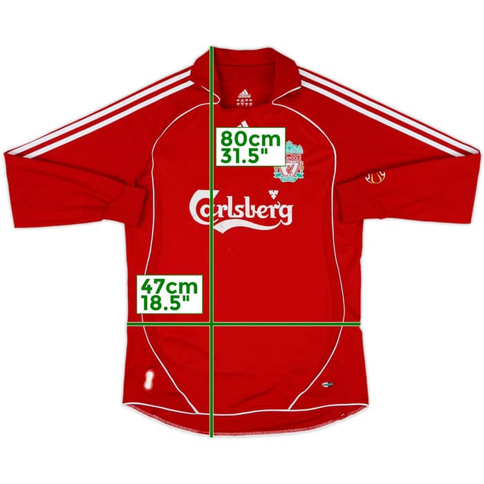 2006-08 Liverpool Home L/S Shirt - 5/10 - (S)