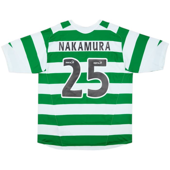 2005-07 Celtic Home Shirt Nakamura #25 - 8/10 - (XL)