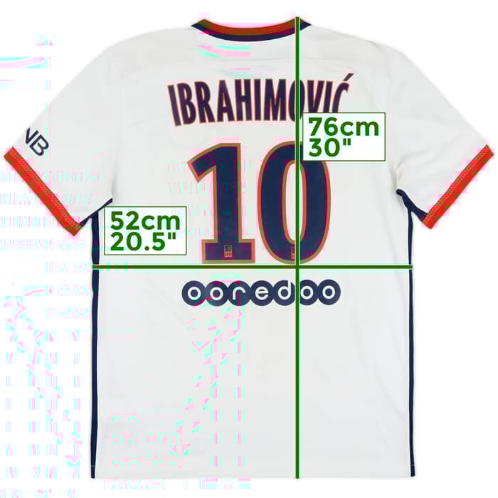 2015-16 Paris Saint-Germain Away Shirt Ibrahimovic #10 - 6/10 - (L)