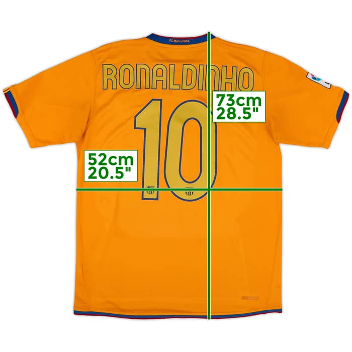 2006-08 Barcelona Away Shirt Ronaldinho #10 - 5/10 - (M)