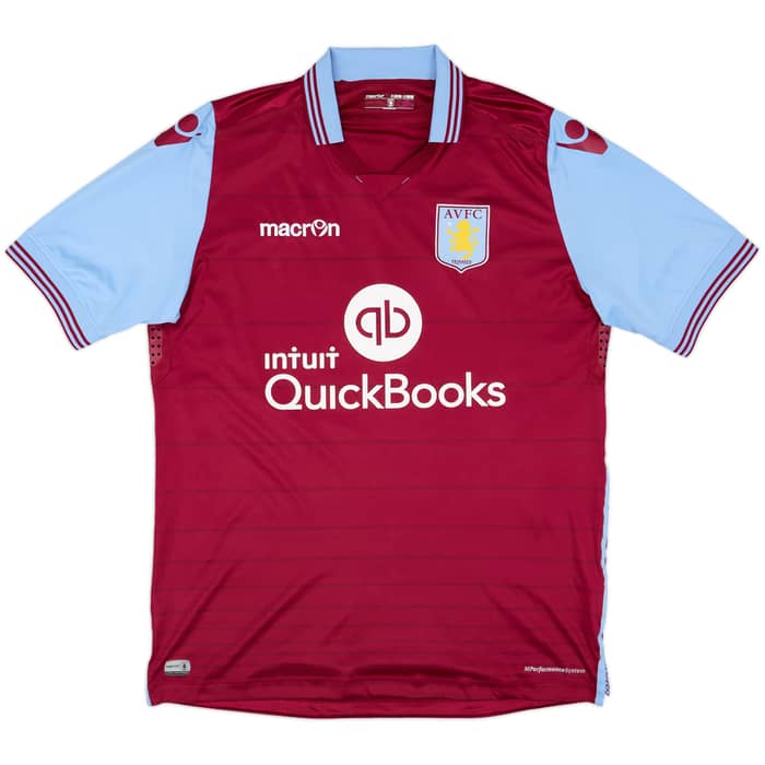 2015-16 Aston Villa Player Issue Home Shirt Grealish #40 - 7/10 - (XL)