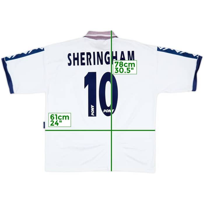 1995-97 Tottenham Home Shirt Sheringham #10 - 6/10 - (XL)