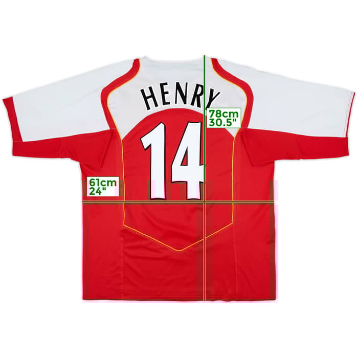 2004-05 Arsenal Home Shirt Henry #14 - 6/10 - (XXL)