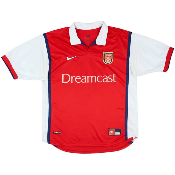 1999-00 Arsenal Home Shirt Bergkamp #10 - 7/10 - (L)