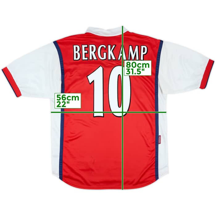 1999-00 Arsenal Home Shirt Bergkamp #10 - 7/10 - (L)