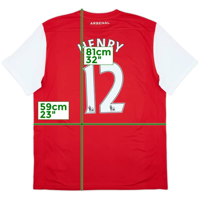2011-12 Arsenal Home Shirt Henry #12 - 8/10 - (XL)