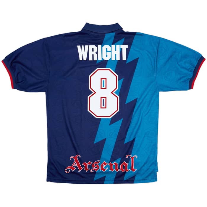 1995-96 Arsenal Away Shirt Wright #8 - 7/10 - (XL)