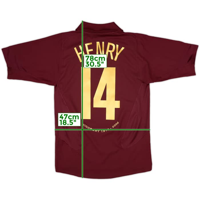 2005-06 Arsenal Home Shirt Henry #14 - 10/10 - (S)