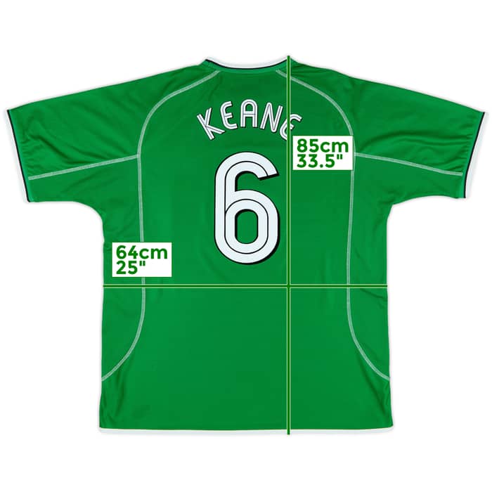 2001-03 Ireland 'World Cup 2002' Home Shirt Keane #6 - 8/10 - (XXL)