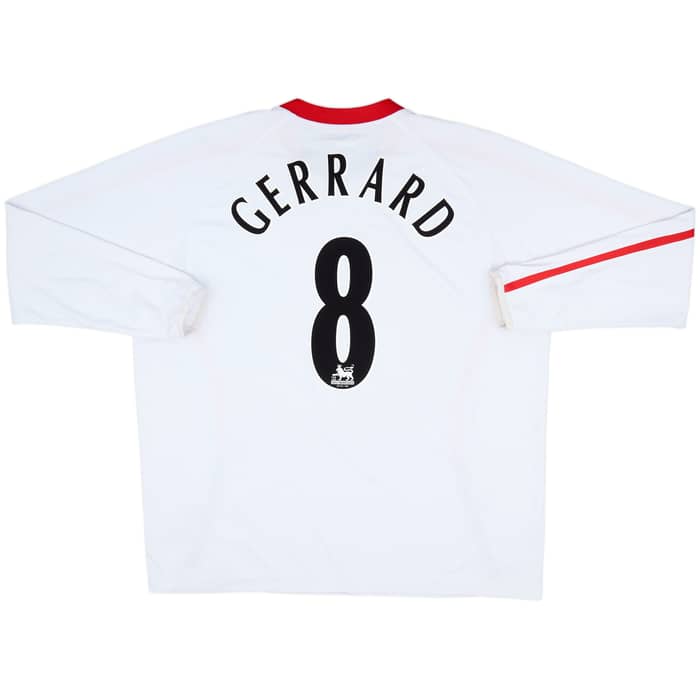 2005-06 Liverpool Away L/S Shirt Gerrard #8 - 9/10 - (XXL)